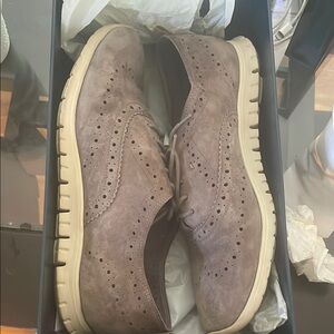 Cole Haan Taupe Oxford Shoes